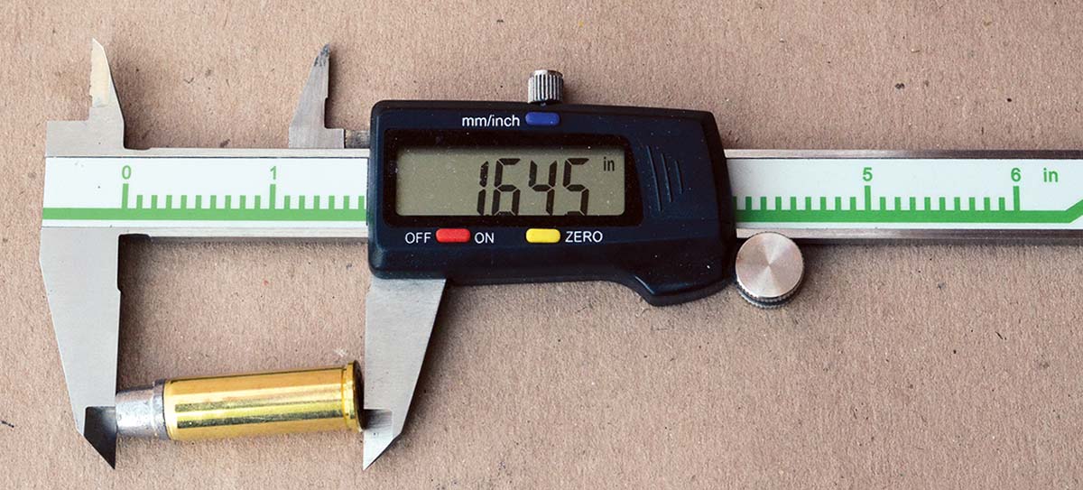 Brian suggests keeping the maximum overall cartridge length at 1.645 inches for 100 percent reliability.